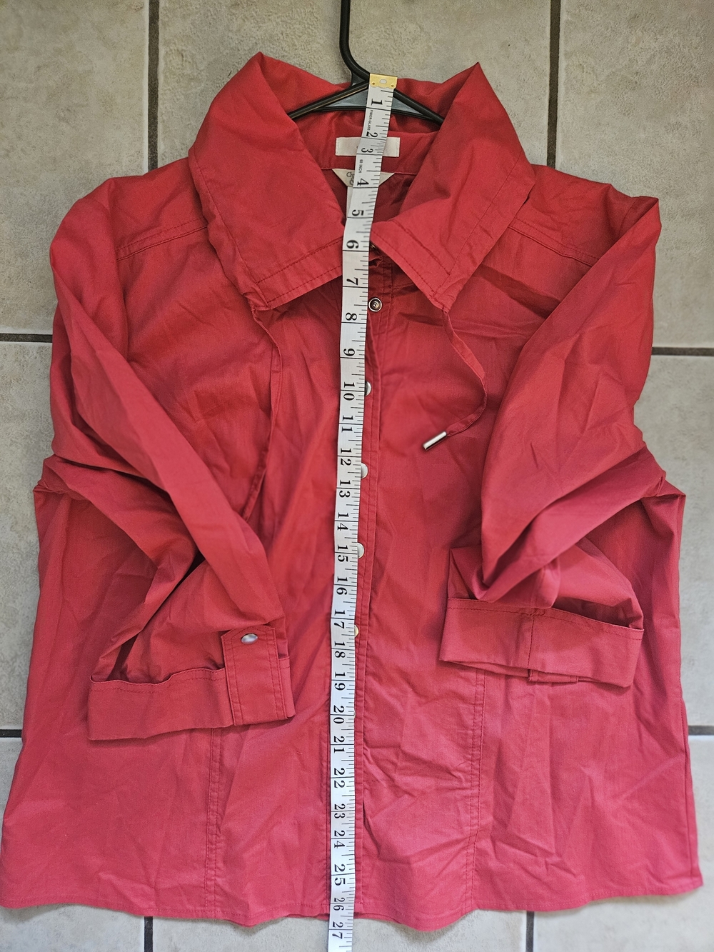 Christopher & Banks Button-Front Drawstring Collar Jacket - Picture 4 of 5